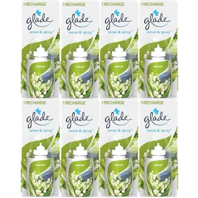 Image de glade Sense and Spray Lot de 8 recharges 18 ml Muguet (muguet)
