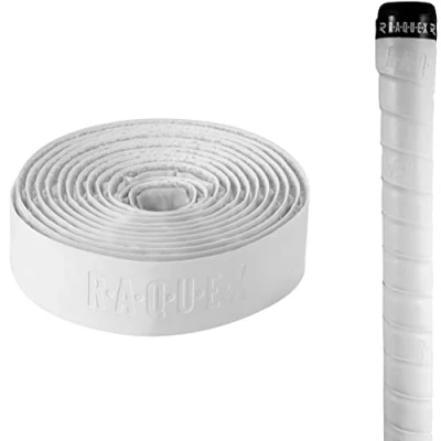 Image de Raquex Grip adhésif molletonné en PU pour Crosse de Hockey Ultra Collant, Doux et Absorbant. Dos Auto adhésif. Extra Long (Blanche)