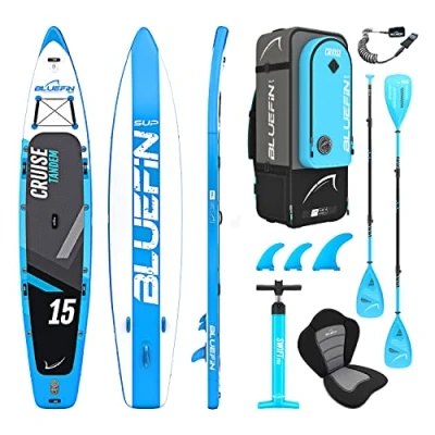 Image de Sup Cruise de Bluefin Paddle Board Gonflable 15 cm d’Épaisseur Fibre Verre Kit Transformation Kayak