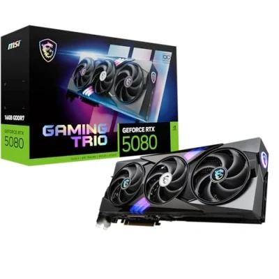 Image de Carte graphique MSI GeForce RTX 5080 Gaming Trio OC 16 Go GDDR7 PCIe Gen 5