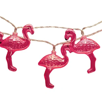 Image de Guirlande lumineuse flamant rose à piles