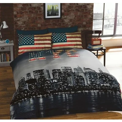 Image de New York Parure de lit NYC Housse Couette 200cm x avec 2 taies