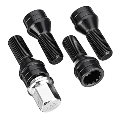 Image de Fltaheroo M14 X 1.25 Boulons de Verrouillage Roue Voiture éCrou Moyeu Vis Antivol avec Clé pour R50 1 2 3 4 5 6