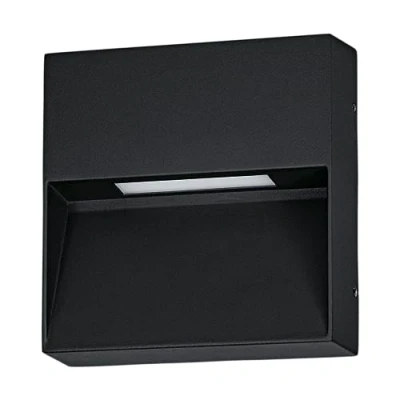 Image de Eglo Applique murale extérieure LED Maruggio, lampe de façade carrée, luminaire d‘extérieur en aluminium noir, température couleur variable (blanc chaud froid), IP65