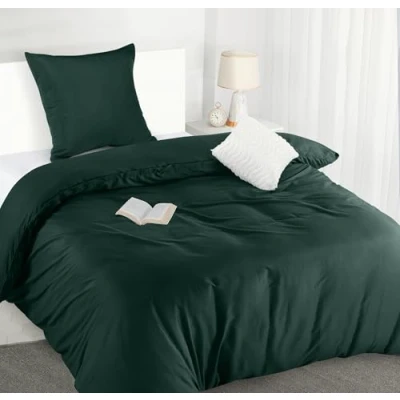 Image de Utopia Bedding Housse de Couette 1 Personne 135x200 cm avec Taie d&#039;oreiller 80x80 (Émeraude) Parure lit 135 x 200 Ensembles Housses en Microfibre brossée Douce