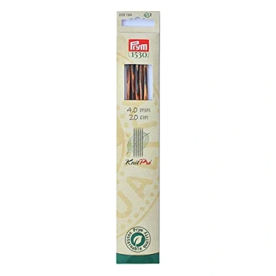 Image de Prym 223144 Aiguilles à tricoter NATURAL Colorées 20 cm 4,00 mm Bois Multicolore 4