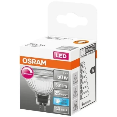 Image de OSRAM Spot LED Culot GU5.3 Blanc froid 4000 K 8 W Equivalent à 50W SUPERSTAR MR16 12 V