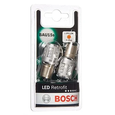 Image de Bosch PY21W LED Retrofit lampes auto 12 V 1 W BAU15s 2 ampoules