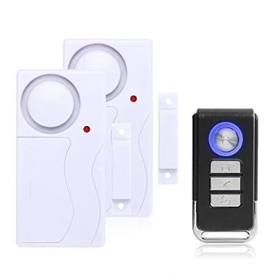 Image de Mengshen Alarme de Porte et Fenêtre Antivol sans Fil avec Télécommande, Facile à Installer, 105db Très Fort (Comprend 2 1 Télécommande)