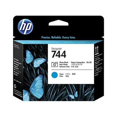 Image de HP F9J86A (744) Noir + cyan Tête d&#039;impression