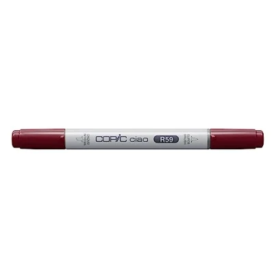 Image de COPIC Ciao R59, Cardinal, Twin Marker avec une pointe moyenne et Brush