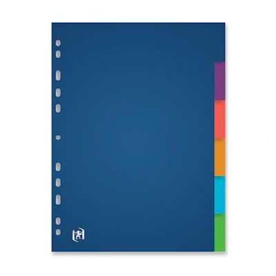 Image de OXFORD 20 Lots d&#039;Intercalaires Neutres Color Life A4 6 Positions Couverture Polypro 30/100ème Coloris Assortis