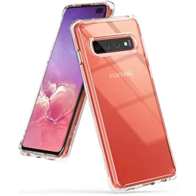 Image de Ringke Coque Compatible avec Galaxy S10 Plus [Fusion] Transparente Polycarbonate Solide Rigide Back TPU Souple Bumper Étui Antichoc de Protection [Militaire Défense] Clear