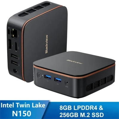 Image de Mini PC Blackview MP20 Intel Twin Lake N150 3.6GHz Max 8 Go 256 Go/SSD 2To, Windows 11 Pro, Wifi 6, 4K UHD Display NETFLIX Gris