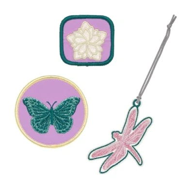 Image de LÄSSIG Set de pendentifs et Patchs (3 pièces) avec Bouton Pression/School Patches Dragonfly
