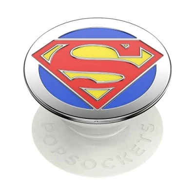 Image de PopSockets PopGrip Support et Grip pour Smartphone Tablette avec Un Top Interchangeable Superman Enamel