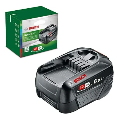 Image de Bosch Home and Garden Batterie PBA 18V 6.0Ah W C (Gamme 18 V, 6,0 Ah, dans Boîte en Carton) 1600A00DD7 Noir