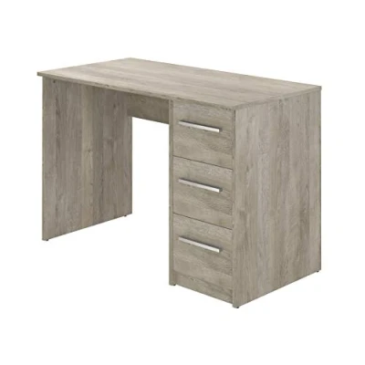 Image de Amazon Basics Rectangulaire Bureau d&#039;ordinateur 3 tiroirs Idro Modern, 56 x 110 73.5 cm, Chêne (Anciennement marque Movian)
