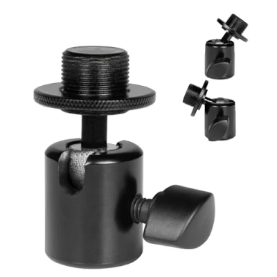 Image de Gator Frameworks GFW MIC BALLHEAD MT Adaptateur de Microphone à tête sphérique avec réglage l&#039;angle Noir