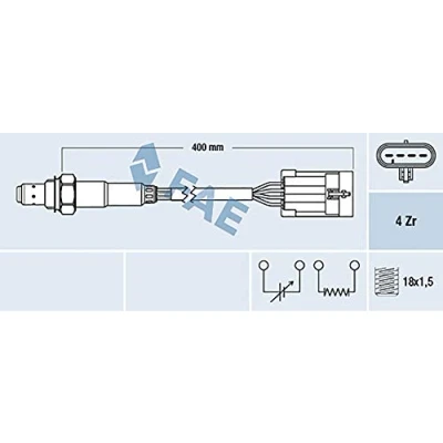 Image de FAE 77158 Sonde lambda OPEL: Zafira A, Astra G CC, Berline, VAUXHALL: Mk1