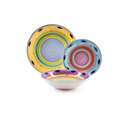 Image de Excelsa Esprit Service de table en céramique, multicolore, 18 pièces