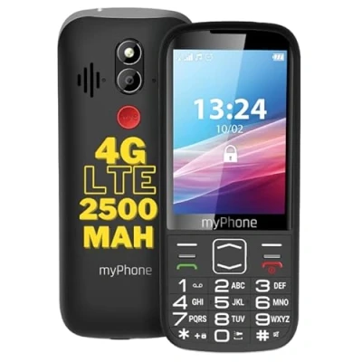Image de myPhone Halo 4 LTE Téléphone à Touches pour Seniors sans contrat, Double SIM, Grandes et écran 3,5 Pouces, Batterie énorme de 2500 mAh, jusqu&#039;à 16 Jours en Une Seule Charge + Touche SOS