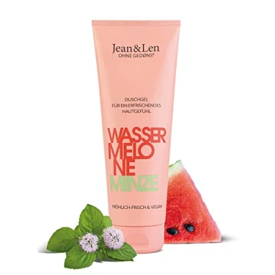Image de Jean &amp; Len Gel douche Pastèque Menthe, convient à tous les types de peau, complexe soin végétalien, pour une sensation fraîcheur sur la pH idéal 250 ml