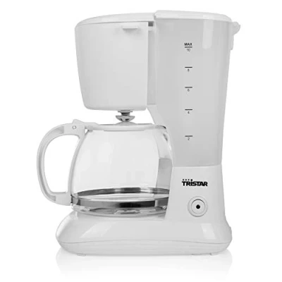 Image de Cafetière électrique Tristar CM 1252 Volume : 1,25 litre Système anti goutte Verseuse en verre Blanc
