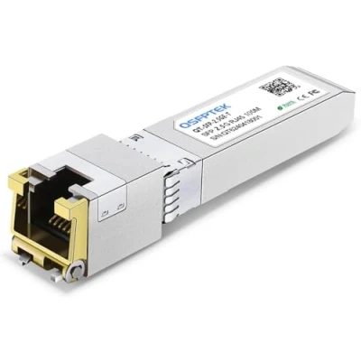 Image de QSFPTEK Émetteur récepteur SFP vers RJ45, module Ethernet cuivre 2,5 G, mini GBIC compatible avec Cisco GLC T/SFP GE T, jusqu&#039;à 100 m