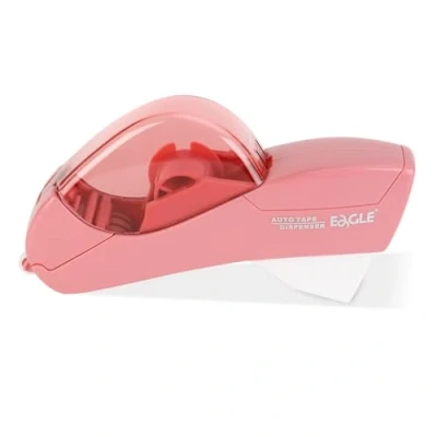 Image de Eagle Distributeur automatique de ruban adhésif et pistolet à avec 1 rouleau 12 mm 19 (rose)