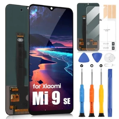 Image de Écran LCD pour Xiaomi Mi 9 SE Affichage M1903F2G 5,97&quot; Tactile Digitizer Assemblée Complet avec Kit de Réparation Noir, Pas 9)