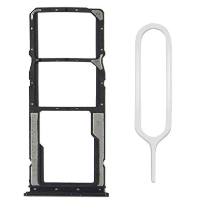 Image de MMOBIEL Tiroir Carte Dual SIM de Rechange Compatible avec Xiaomi Redmi 8 2019 INCL. l&#039;épingle Support Noir