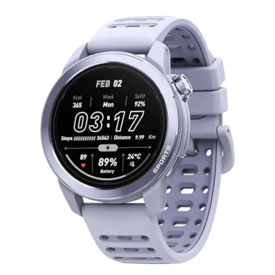 Image de Mibro GS Active2 Running Montre Intelligente 1,32&quot; avec GPS Double Bande, Tracker d&#039;Activités Homme Femme, Suivi du Statut de Course, Marathon, Étanche 5 ATM, Padel, Appels Bluetooth (Violet Clair)