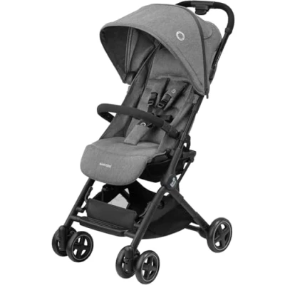 Image de Maxi Cosi Lara², Poussette Canne, 0 4 ans, 22 kg, Bebe Légère et Compacte, 3 Positions d&#039;Inclinaison, Position Allongée, Pliage Automatique, Bandoulière, Select Grey
