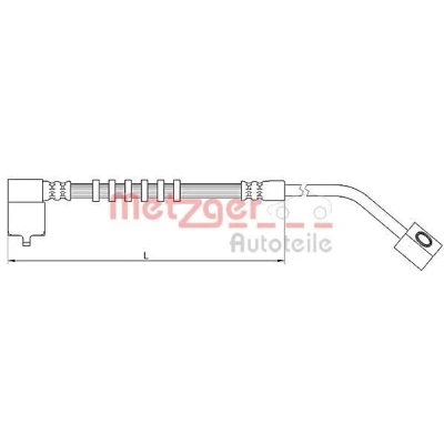 Image de METZGER 4110686 Flexible De Frein Essieu avant gauche 310 UNF3/8&quot; 24 CHRYSLER: PT Cruiser Break