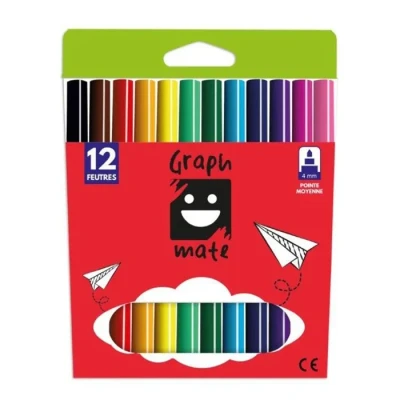 Image de 12 Feutres de coloriage GRAPHMATE pointe moyenne