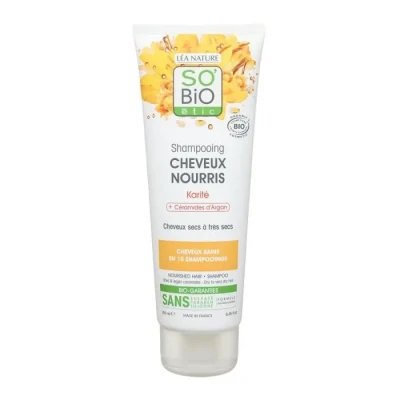 Image de SOBIO Shampoing cheveux nourris Karité et céramide d&#039;argan Bio 250 ml