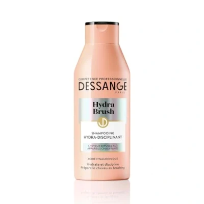 Image de DESSANGE Shampoing Hydratant &amp; Disciplinant Hydra Brush Formule Enrichie À l&#039;Acide Hyaluronique Prépare Le Cheveu Au Brushing Pour Cheveux Exposés Aux Appareils Chauffants 250 ml