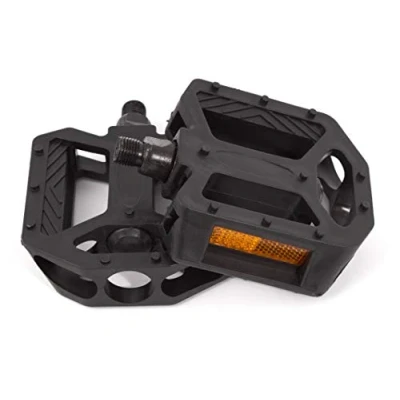 Image de KHE Prism Pédales BMX en PVC Noir Axe 1/2&quot; Largeur 84 mm 286 g Avec réflecteurs