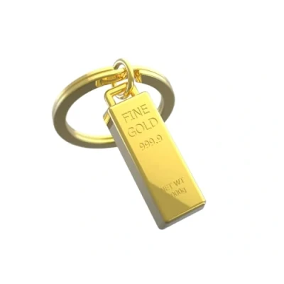 Image de METALMORPHOSE Porte clés Lingot d&#039;or MTM044