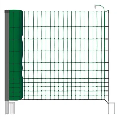 Image de VOSS.farming Filet volaille 50m H : 112cm Vert 20 piquets Double Pointe clôture électrique