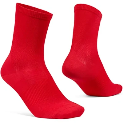 Image de GripGrab Lightweight Airflow Mesh Sommer Radsport Socken Atmungsaktiv 10 Farben 2 Längen High Performance Fahrradsocken Chaussettes de Cyclisme, Rouge Long, 44 47 Mixte