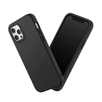 Image de RHINOSHIELD Coque Compatible avec [iPhone 12/12 Pro] SolidSuit Fine Technologie d&#039;absorption des Chocs et Finition Premium Mate, Contour Objectif Photo Interchangeable Noir Classic