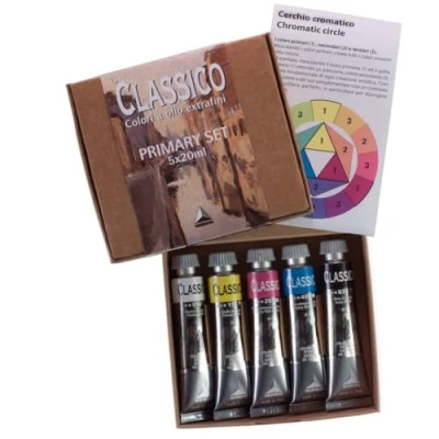 Image de MAIMERI Classico Set Primaires 5 tubes 20 ml de couleurs à l&#039;huile super fines