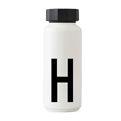 Image de Design Letters Bouteille Isotherme Gourde 500ml d&#039;eau sans BPA Inox Reutilisable Chaud de 12 hrs Froid Jusqu’à 24 Sport pour Enfant, femme, Voyage Blanc