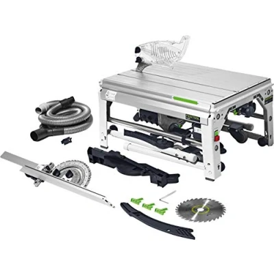 Image de Festool Tischzugsäge CS 70 EBG PRECISIO (mit Kreissägeblatt, Splitterschutz, Winkelanschlag, Absaug Set, Schiebestock, Zubehör Garage,Abstützung mit Transportrolle,Luftfilter,Innensechskantschlüssel)