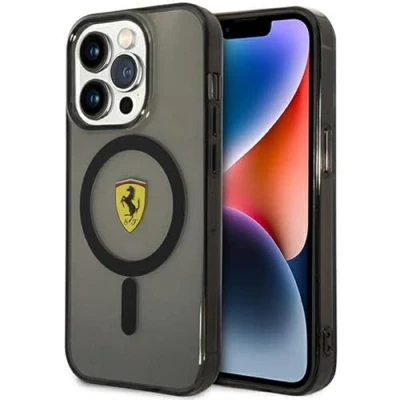 Image de Ferrari FEHMP14LURKK Coque pour iPhone 14 Pro 6,1&quot; Noir rigide Translucide