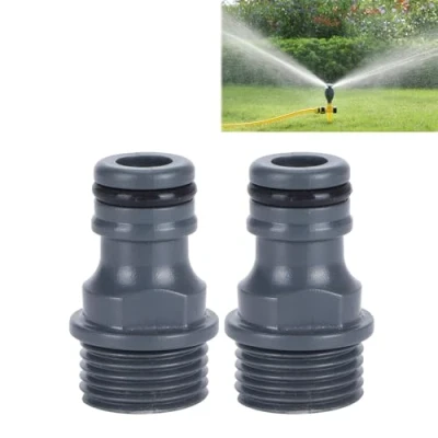 Image de connecteur rapide, 2 pièces G1/2 filetage mâle rapide mamelon tuyau d&#039;arrosage robinet adaptateur outil d&#039;irrigation