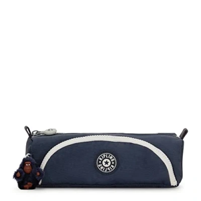 Image de Kipling Jolie Trousse à Crayons avec Plusieurs Compartiments, 22 cm, 1 l, Bleu et Gris, Taille Unique, Mignon