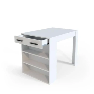 Image de Vicco Table Style Bar Repose, Blanc, 67x100cm